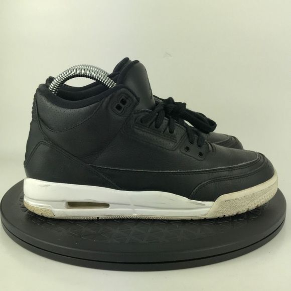 Nike Air Jordan 3 Retro 'Cyber Monday' Black Leather 398614-020 Women's Size 6.5 - Picture 4 of 12